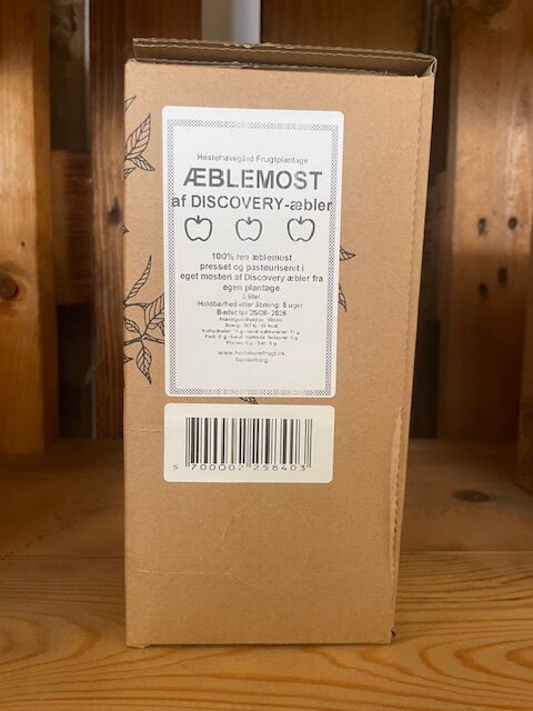 Æblemost af Discovery æble 3L – Hestehavegaard
