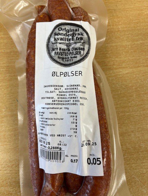 Ølpølser – Ravsted Slagteri