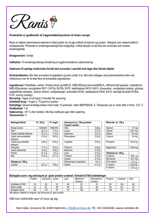 Protein is – Vanilje – Ranis