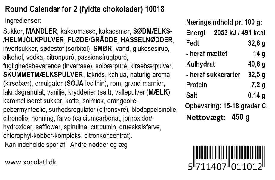 Round Calendar for 2 – Xocolatl